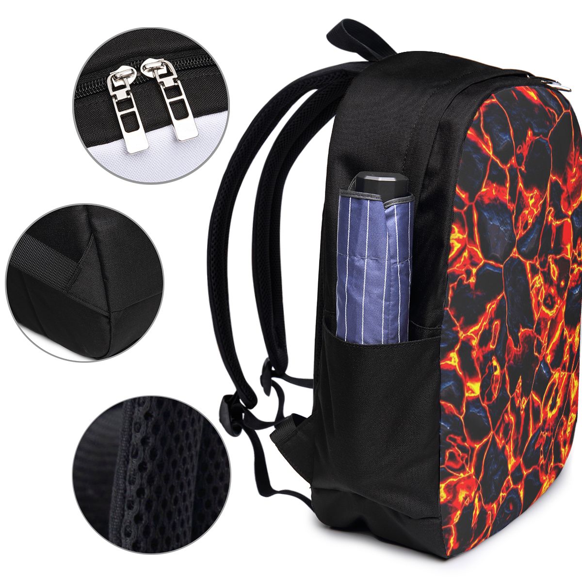 Magma Volcano Lava Fire Backpa - Laptop Bag review and price
